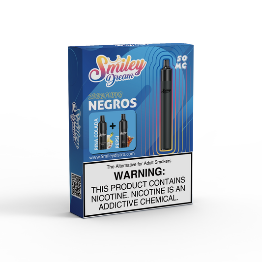 Smiley Dream Negros 2000 puffs