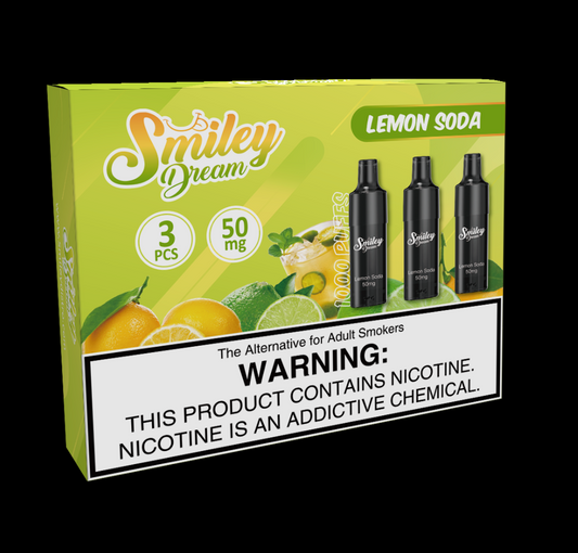 3 Pcs Smiley Dream Lemon Soda 50 Mg